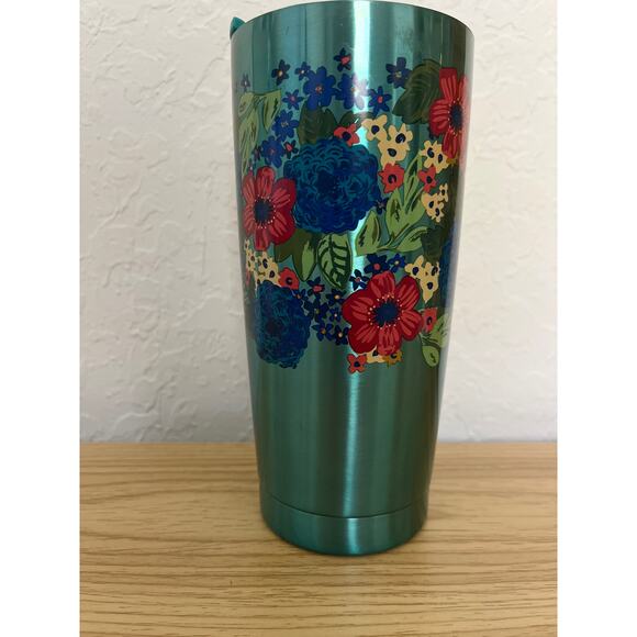 Pioneer Woman Stainless Steel Double Wall Vacuum Insulated Teal Tumbler w/Lid. - Picture 3 of 9